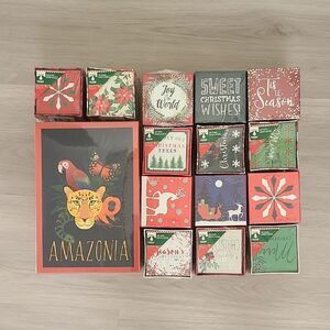 Amazonia Photo Box & Christmas Gift Boxes Set Bundle 15 Pieces Holiday Organize
